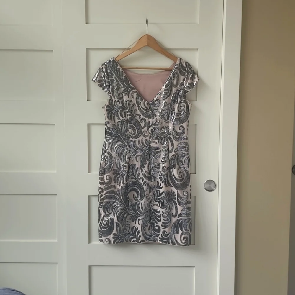 Adriana Papell Sequin Cocktail Dress - Picture 4 of 6